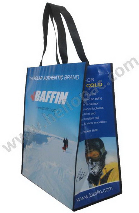 Promotional Reusable Non Woven Laminated Shopping Giveaway Bag with Carriable Tote Handle and CMYK Lamination Print for Luxury Packaging