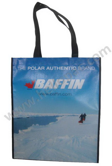 Promotional Reusable Non Woven Laminated Shopping Giveaway Bag with Carriable Tote Handle and CMYK Lamination Print for Luxury Packaging