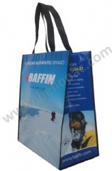 Promotional Reusable Non Woven Laminated Shopping Giveaway Bag with Carriable Tote Handle and CMYK Lamination Print for Luxury Packaging