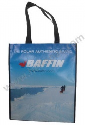 Promotional Reusable Non Woven Laminated Shopping Giveaway Bag with Carriable Tote Handle and CMYK Lamination Print for Luxury Packaging