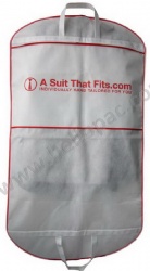 Promotional Foldable Non Woven Suit Cover Bag with Carriable Tote Handle and Zipper Closure for the Storage of Suit