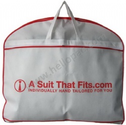 Promotional Foldable Non Woven Suit Cover Bag with Carriable Tote Handle and Zipper Closure for the Storage of Suit