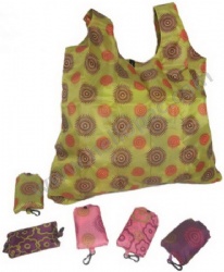 All Over Flower Print Polyester Folding Tote Bag