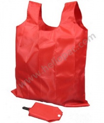 Foldaway Polyester Vest Bag Fold into Button Pouch
