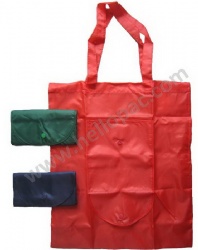 Foldaway Polyester Tote Bag to Purse with Snap