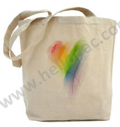 Natural Ecru Cotton Grocery Bag with Tote Handle