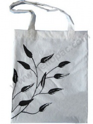 Natural Ecru Cotton Handled Bag with Customized Logo Print