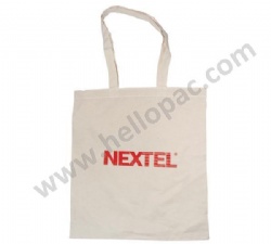 Natural Ecru Cotton Handled Bag with Customized Logo Print